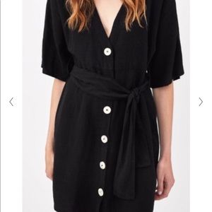 Zara TRF Collection black linen dress